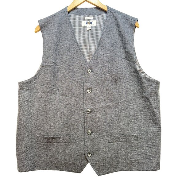 Joseph Abboud Men's Button Up Waistcoat Vest Size 2X Gray Full Back Classic Fit - Picture 1 of 11